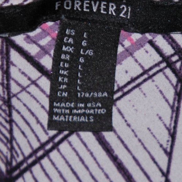 Forever 21 Line Print Bow-Back Top - Picture 5 of 5